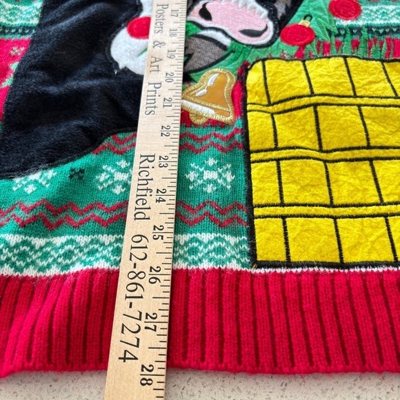 Celebrate Together Mens Ugly Cow Christmas Sweater Drink Pocket Size XXL Holiday - Picture 9 of 14